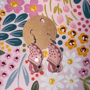 Pink Croc Earrings